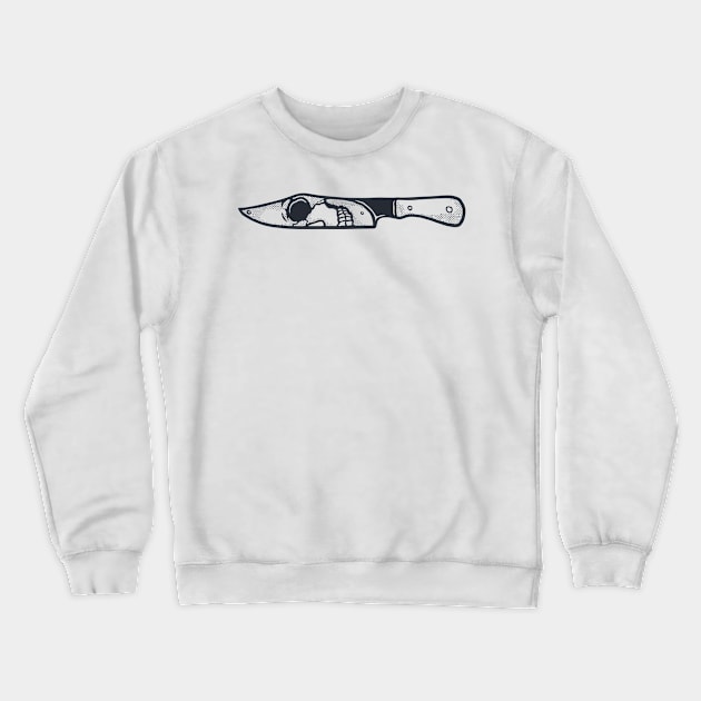 Knife Skull Artwork Crewneck Sweatshirt by Merchsides